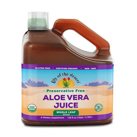 Lily Of The Desert, Aloe Vera Juice Whole Leaf Preservative Free, 128 Oz Lily Of The Desert