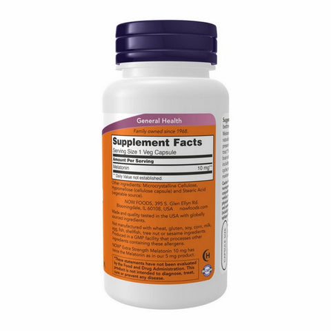 Now Foods, Melatonin, 10 mg, 100 Vcaps