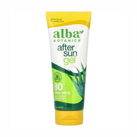 Alba Botanica, After Sun Gel 98% Aloe Vera, 8 Oz