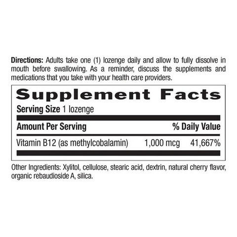 Country Life, Methyl B-12, 1000 Mcg, 60 Loz