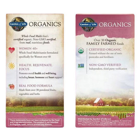 Garden of Life, Organics Women's 40 Plus Multi, 60 Tabs Garden of Life