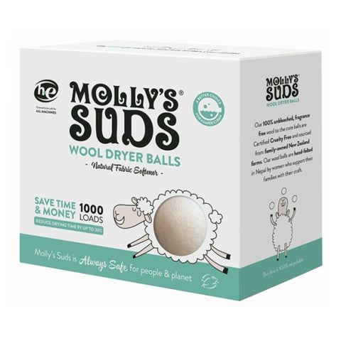 Molly's Suds, Natural Wool Dryer Balls, 0.77 Lb (3 Count)