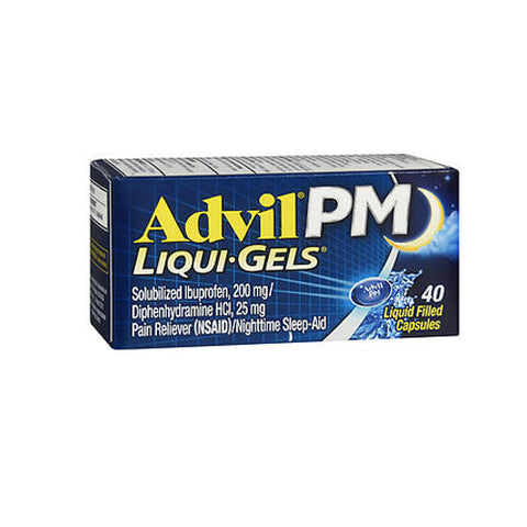 Advil, Pm Ibuprofen Pain Reliever, 40 Liquid Gels