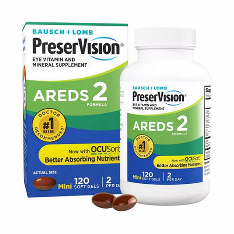 Bausch + Lomb, Bausch & Lomb PreserVision AREDS 2 Formula, 120 Softgels