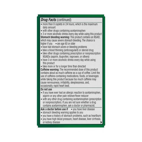 Novartis Consm Hlth Inc, Excedrin Extra Strength Caplets, 24 Caps