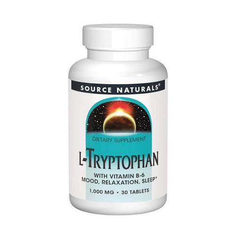 Source Naturals, L-Tryptophan with Vitamin B-6, 1000 mg, 30 Tabs Source Naturals