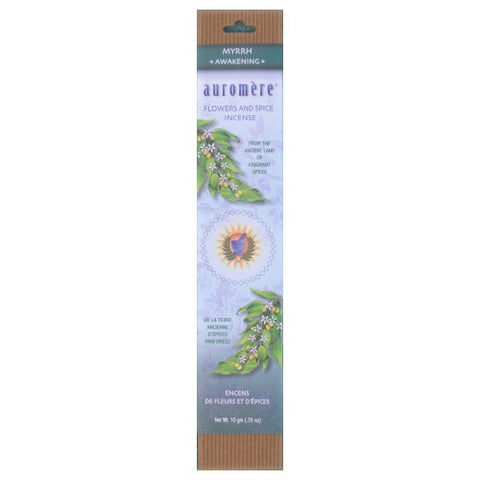 Auromere, Flower & Spice Incense, Myrrh 1 Count