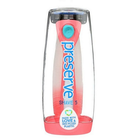 Preserve, Razor Shave 5 System for Women Pink Mint Yellow, 1 Count