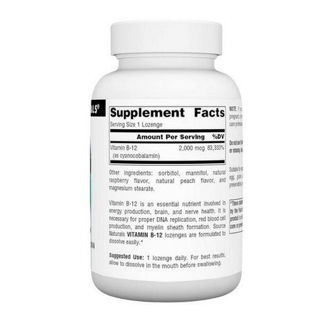 Source Naturals, Vitamin B-12, 2,000 mcg, 200 Tabs