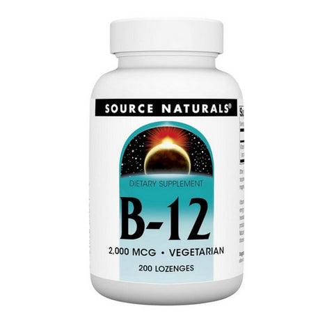 Source Naturals, Vitamin B-12, 2,000 mcg, 200 Tabs