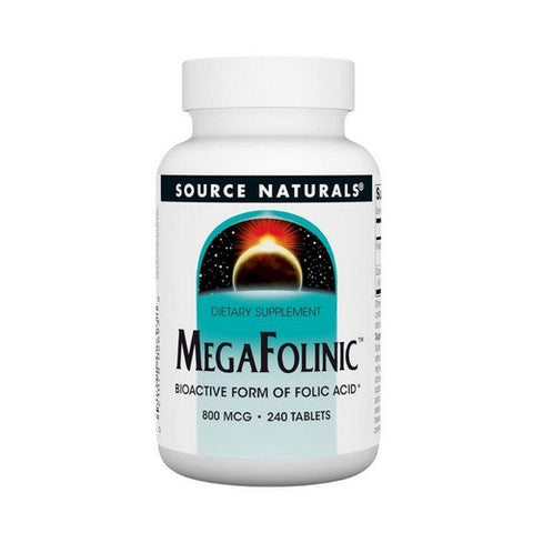 Source Naturals, MegaFolinic, 800 mcg, 240 Tabs Source Naturals