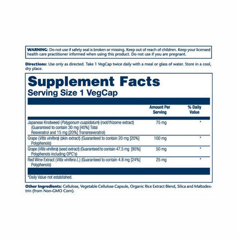 Solaray, Resveratrol, 75 mg, 60 Caps