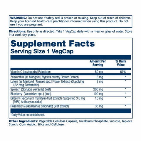Solaray, Ultra Zeaxanthin Eye Health Formula Plus Lutein, 6 mg, 30 Caps