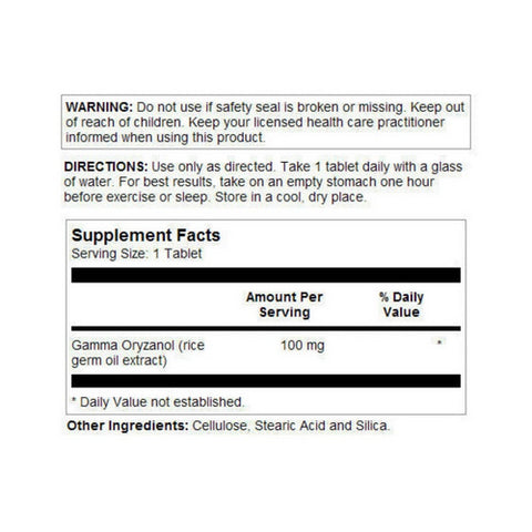 Kal, Gamma Oryzanol, 100 mg, 100 Tabs