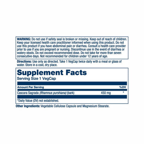 Solaray, True Herbs Cascara Sagrada, 450 mg, 100 Caps