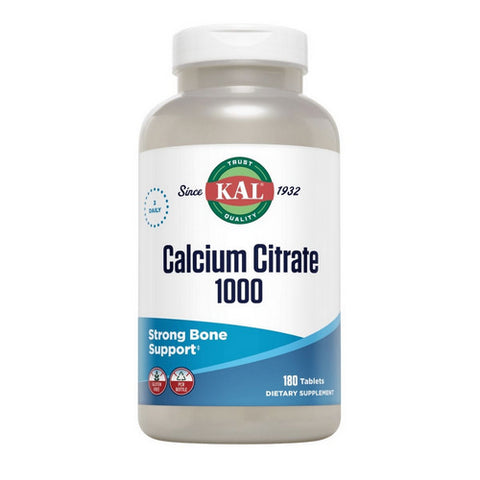 Kal, Calcium Citrate 1000, 180 Tabs