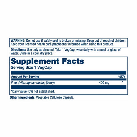 Solaray, Vitex, 400 mg, 100 Caps