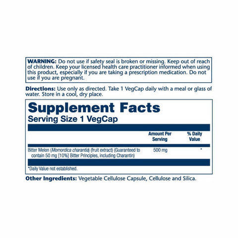 Solaray, Bitter Melon Fruit Extract, 500 mg, 30 Caps