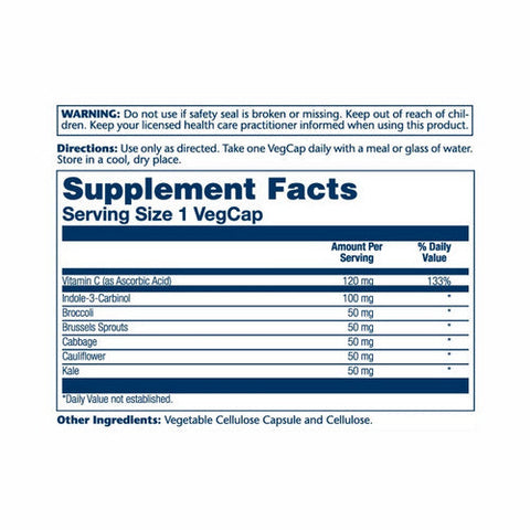 Solaray, Indole-3 Carbinol With Cruciferous Vegetables, 100 Mg, 30 Veg Caps Solaray