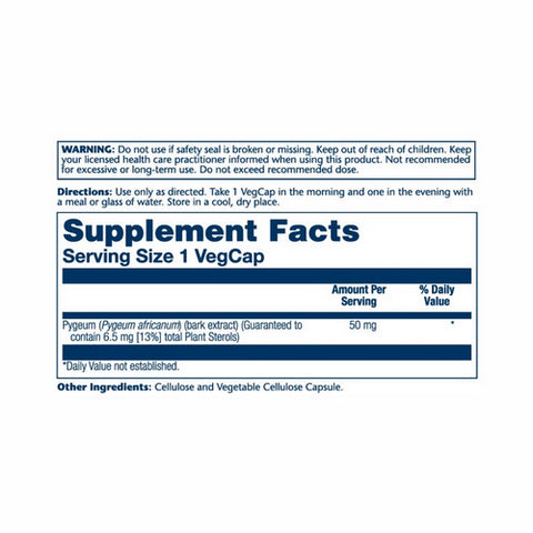 Solaray, Pygeum Bark Extract, 50 mg, 60 Caps