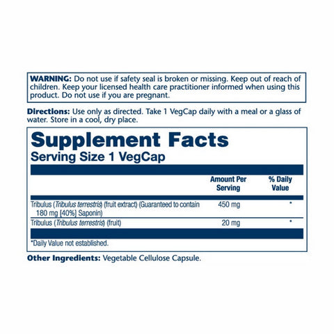 Solaray, Tribulus Fruit Extract, 450 mg, 60 Caps