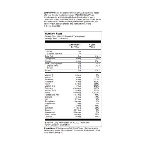 Kal, Nutritional Yeast Flakes, 12 oz