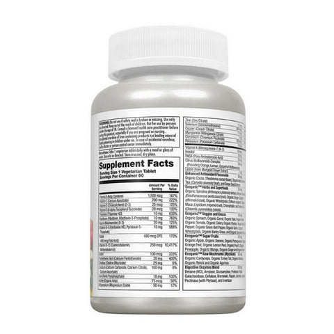 Kal, Enhanced Energy Whole Food Multivitamin, Whole Food Multivitamin, 60 Veg Tabs