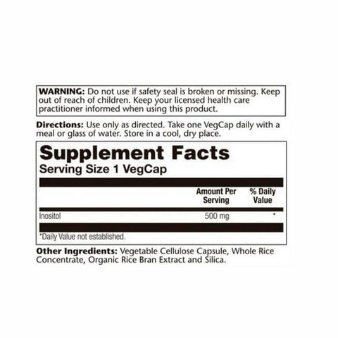 Solaray, Inositol, 500 mg, 100 Caps