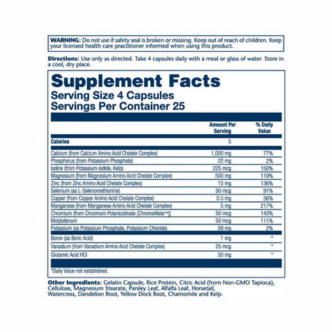 Solaray, Mega Multi Mineral, 100 Caps