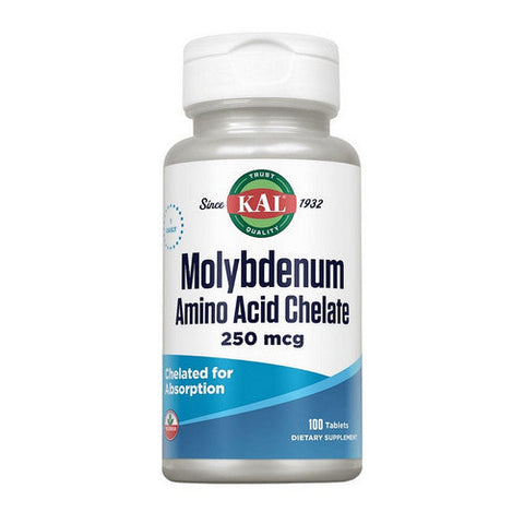 Kal, Molybdenum Amino Acid Chelate, 250 Mcg, 100 Tabs Kal