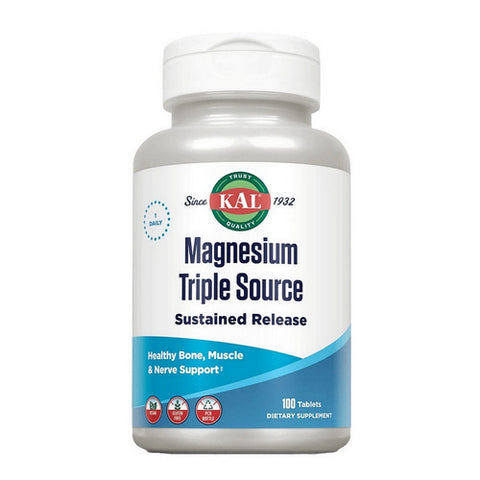 Kal, Magnesium Triple Source Sustained Release, 100 Tabs