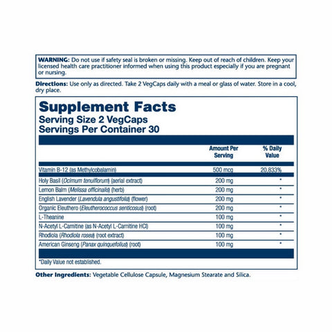 Solaray, Total Calm Advanced, 60 Caps