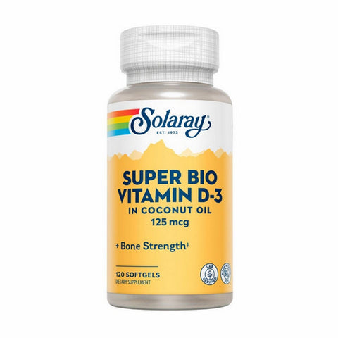 Solaray, Super Bio Vitamin D-3, 5,000 IU, 120 Softgels