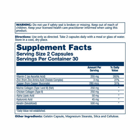 Solaray, Collagen Keratin, 60 Caps