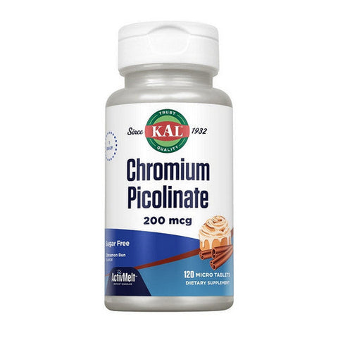 Kal, Chromium Picolinate ActivMelt Cinnamon Bun, 200 mcg, 120 Micro Tabs Kal