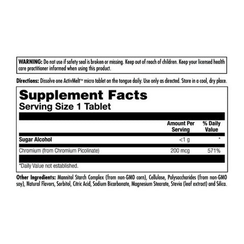 Kal, Chromium Picolinate ActivMelt Cinnamon Bun, 200 mcg, 120 Micro Tabs