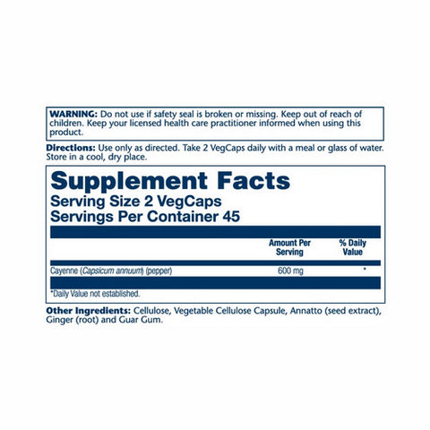 Solaray, Cool Cayenne, 90 Caps