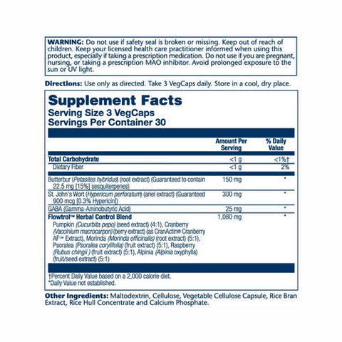 Solaray, Continence Max with Flowtrol, 90 Caps