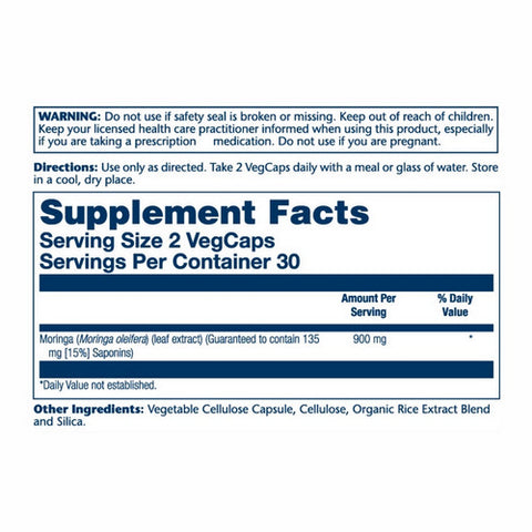 Solaray, Moringa Leaf Extract, 450 mg, 60 Caps