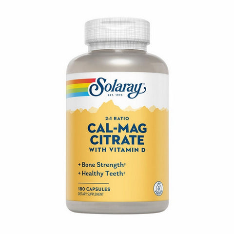 Solaray, Cal-Mag Citrate, 1,000 IU, 180 Caps