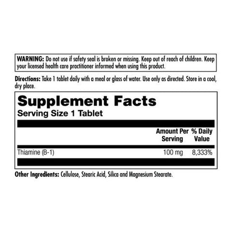 Kal, B-1, 100 mg, 100 Tabs Kal