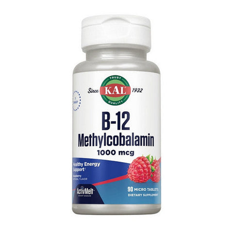 Kal, B-12 Methylcobalamin Red Raspberry, 1000 Mcg, 90 Tabs Kal
