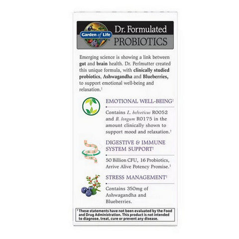 Garden of Life, Dr. Formulated Probiotics Mood Plus, 60 Caps Garden of Life