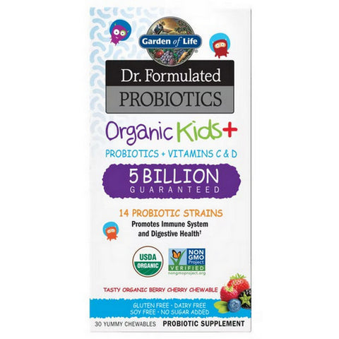 Garden of Life, Dr. Formulated Probiotics Organic Kids+, 30 Chews