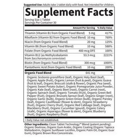 Garden of Life, B-Complex Once Daily, 30 Chews