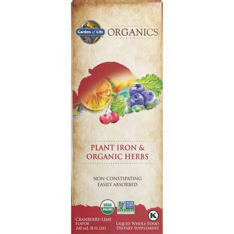Garden of Life, Plant Iron & Organic Herbs, Cranberry-Lime 8 oz