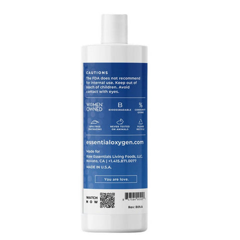 Essential Oxygen, Food Grade Hydrogen Peroxide 3% USP, 32 oz