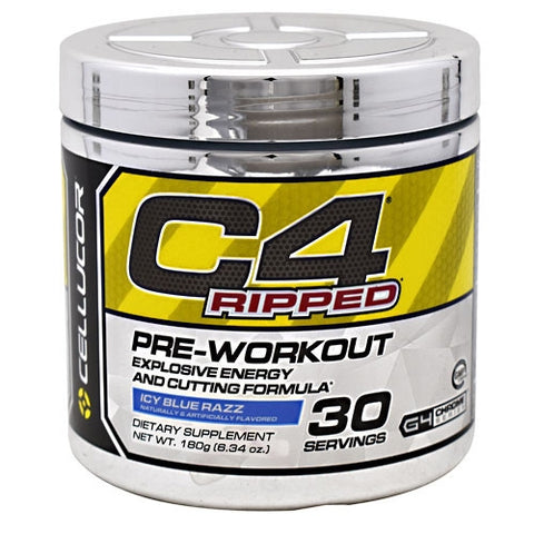 Cellucor, C4 Ripped Pre-Workout, Icy Blue Razz 6.34 oz