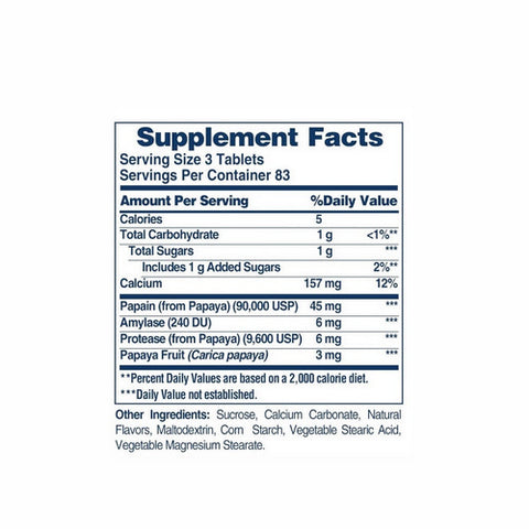 American Health, Original Papaya Enzyme, 250 Tabs