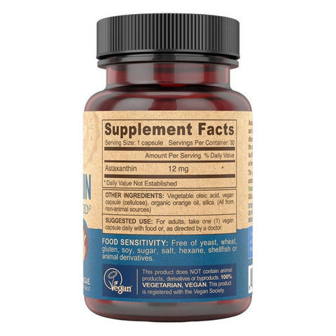 Deva Vegan Vitamins, Astaxanthin, 12 mg, 30 Veg Caps Deva Vegan Vitamins